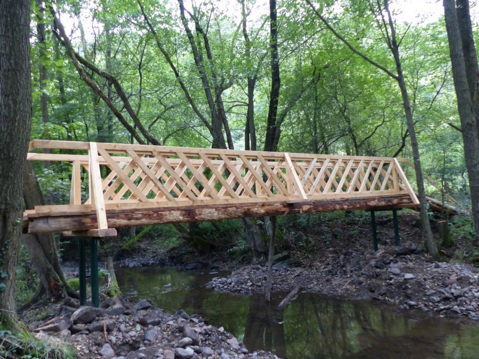 Obnovený mostík cez Krupinicu