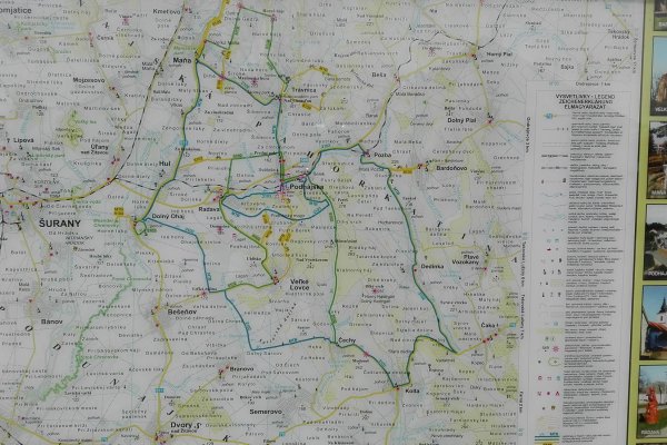 Mapa cyklotrás mikroregiónu Termál