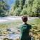 Oddych pri priezračnej tečúcej vode rieky Savica