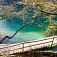 Typický pohľad na Plitvických jazerách