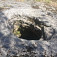 Travertínová kopa v Santovke - kráter
