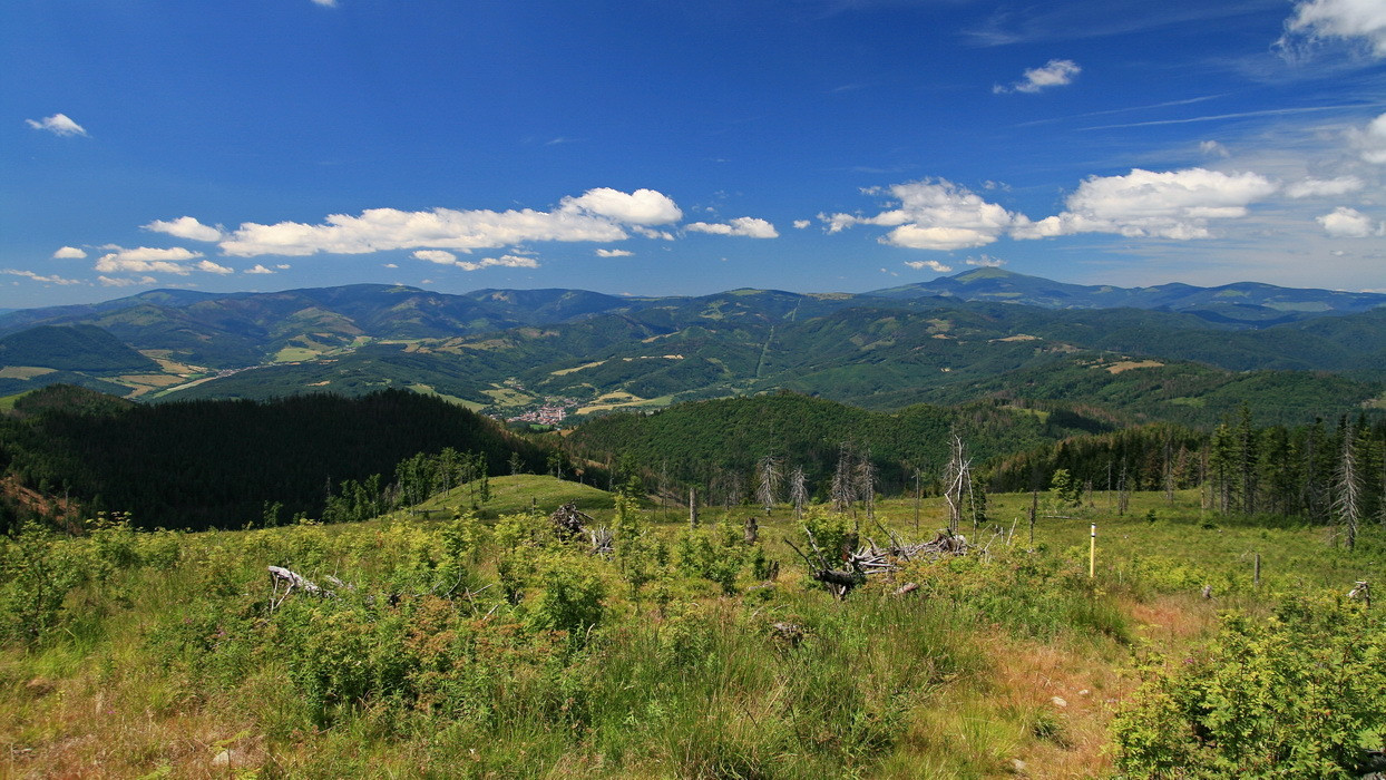 Výhľad z Babinej - Stolické vrchy a Kráľova hoľa