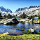 Sierra Nevada, trail nad Mt. Banner and Thousand Island Lake, Kalifornia