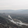 Pohľad na hrad Devín a rieku Moravu