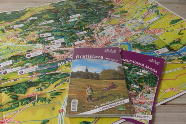 Bratislava pre deti z edície Výlety s deťmi vrátane veľkej maľovanej mapy