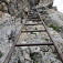 Záverečný dlhočizný rebrík na Sentiero Olivieri