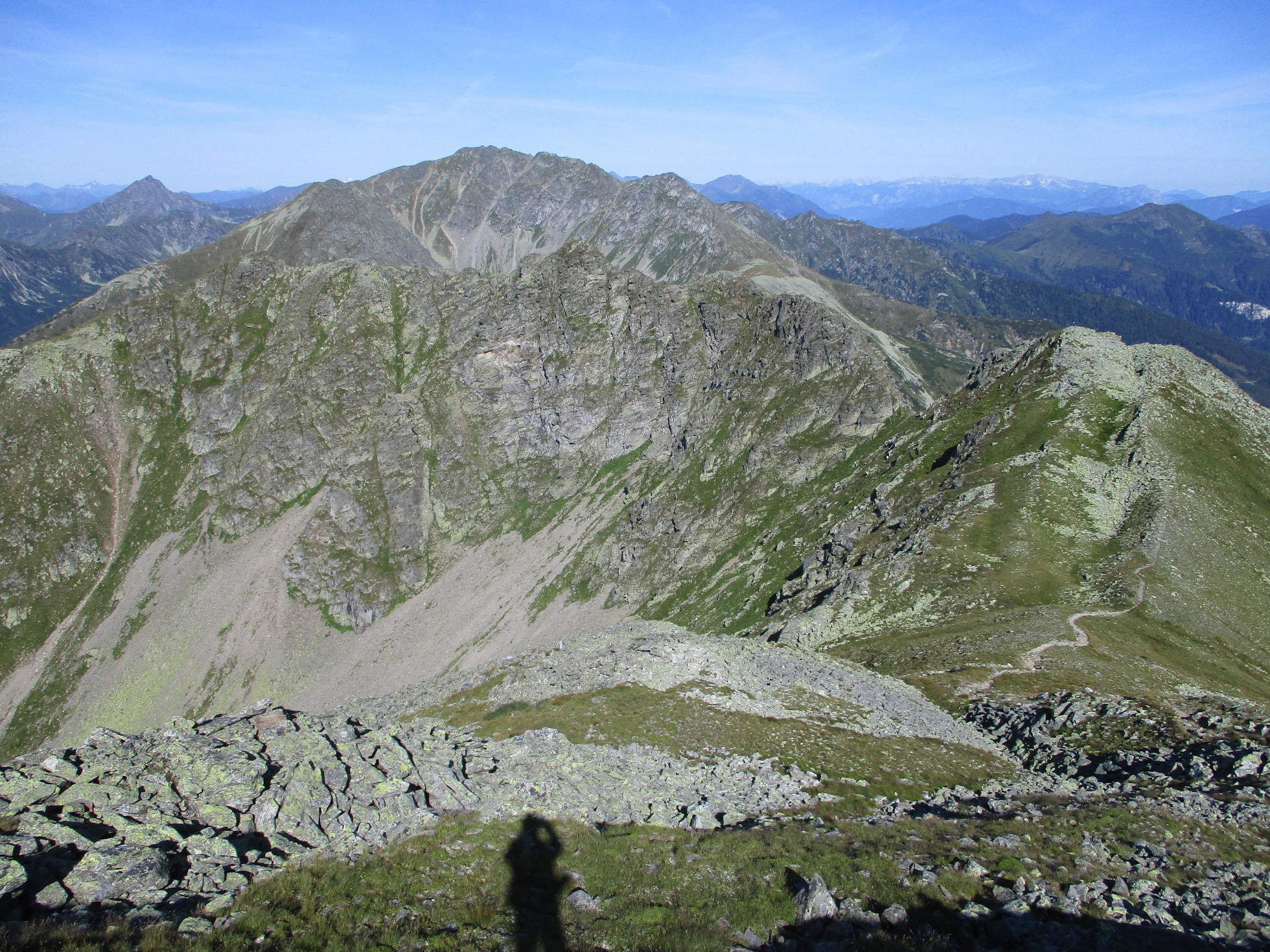 Hirschkarlgrat a za ním Geierhaupt