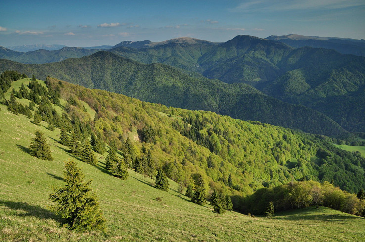Jarné lesy a fatranské dominanty z Lysca 