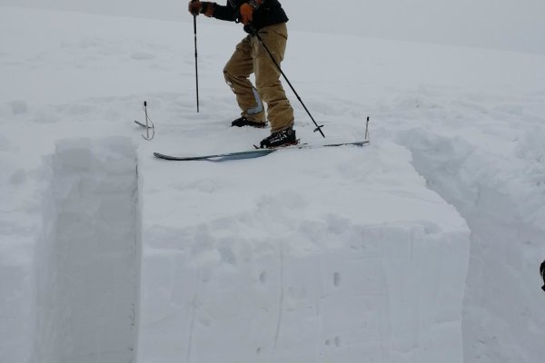 Zaťaženie sklzného bloku lyžiarom