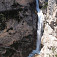 Vodopád s ferratou Giovanni Barbara, pohľad z hornej vyhliadky (trasa 2 v popise)
