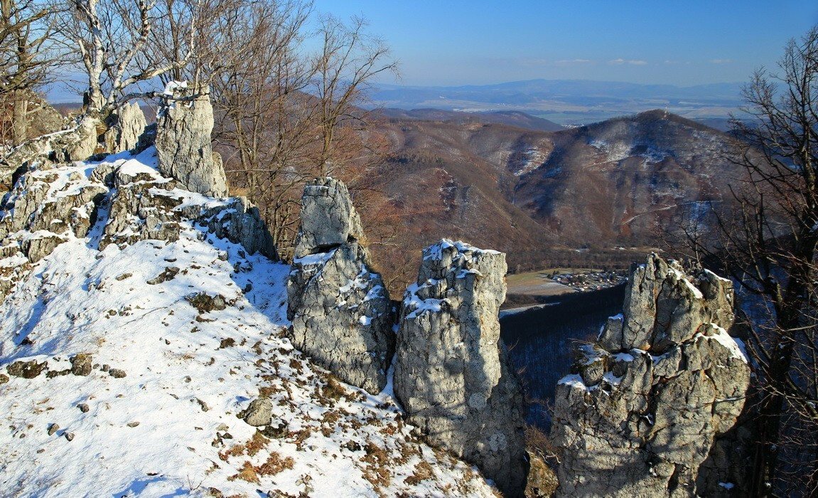 Bokšovské skalné mesto v zime
