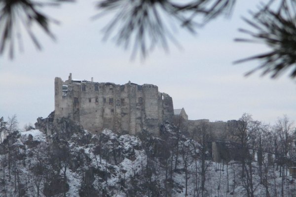 Ranný pohľad na Uhrovský hrad