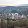 Pohľad na mesto Kremnica z rozhľadne na Krahuľskom vrchu