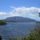 Jazero Rotomahana, vzadu je Mount Tarawera