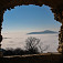 Pohľad z hradnej veže na vrch Žibrica
