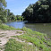 Rieka Ipeľ tesne pre ústím do Dunaja