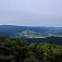 Výhľad z hradnej veže na najvyšší bod Českého lesa vrch Čerchov