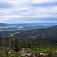 Pohľad z vrchu Plechý na vodnú nádrž Lipno a okolie