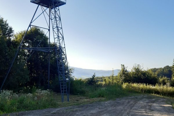 Strážna veže neďaleko výhľadu na Ukrajinu 