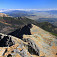 Výhľad spod skalnej platne, vľavo dole Kežmarská kopa, v strede Veľká Svišťovka