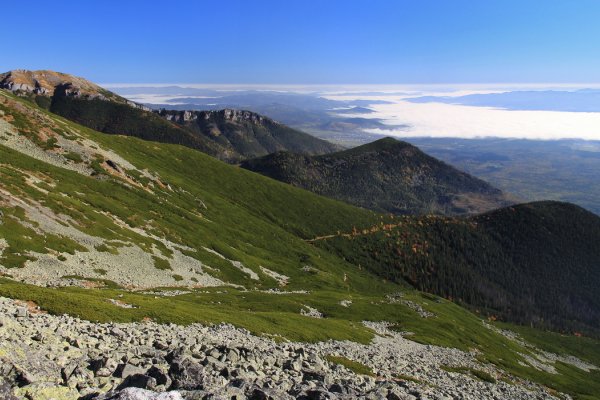 Z magistrály - Bujačí vrch, Kozí chrbát (Skalné vráta), Stežky a Malá Svišťovka