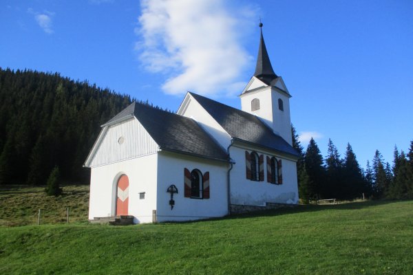 Pútnický kostol v Gleimalm Sattel