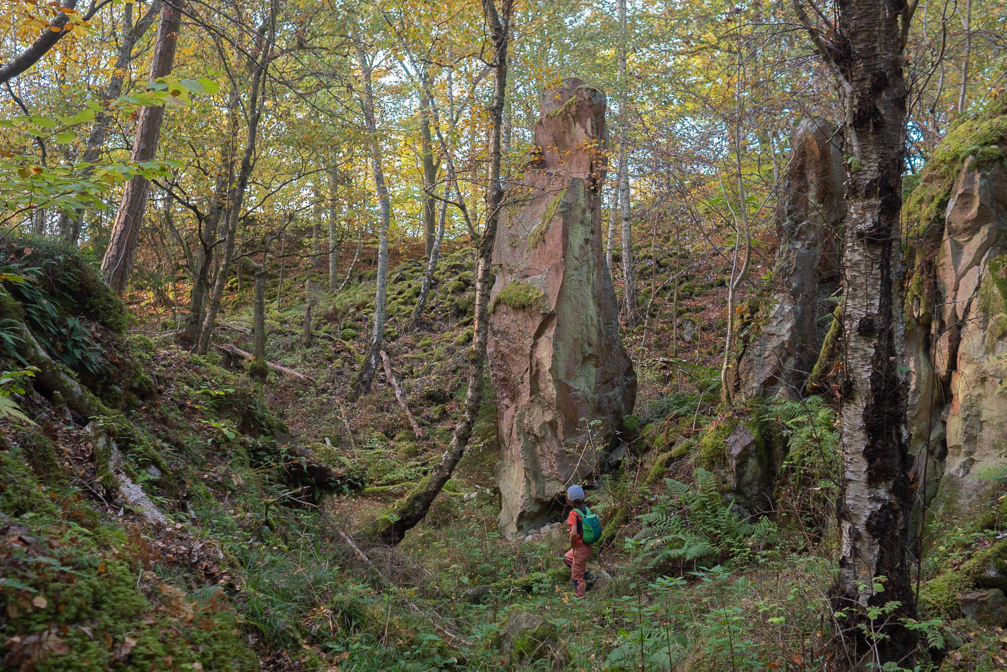 Početné skalné vežičky sú pozostatkom ťažby kameňa v minulosti. Foto – Ľubo Mäkký