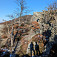Kremencová hôrka Studeného hradu s výhľadom na hrad Gýmeš