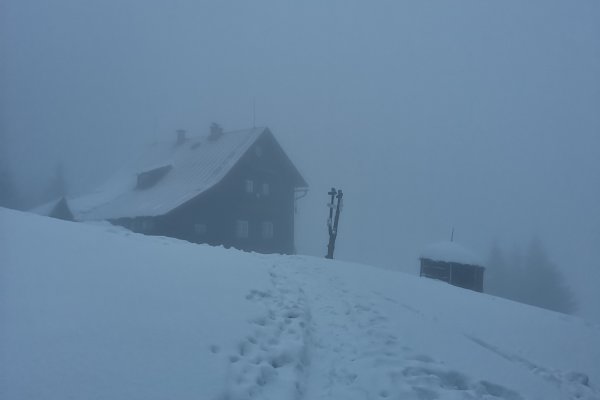 Chata pod Borišovom v hmle