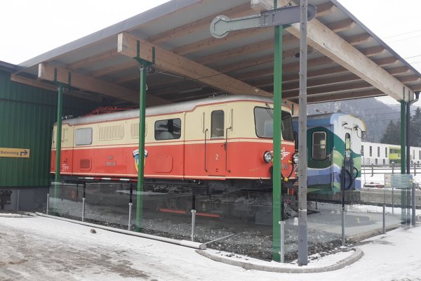 Stará lokomotíva úzkokoľajky do Mariazellu