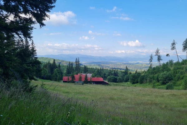 Nad Tromi studničkami - pohľad na Tatranské predhorie