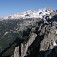 Dachstein, Intersport Klettersteig - výhľad z vrcholu Grosser Donnerkogel na ľadovec Gosau a vrchol Dachsteinu