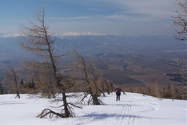 Pohľad spod Holého vrchu na Liptovskú kotlinu (v pozadí Nízke Tatry)
