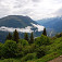 Pohľady do údolia Chamonix, vľavo Le Brevent