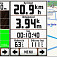 (1) Výškový profil (2) Informačný panel (3) mapa – idem síce po ceste, no mapa ju nezobrazuje