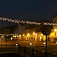 Brezová pod Bradlom - námestie pri vianočnom večernom osvetlení
