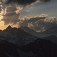 Západ slnka, z vrcholu Čegetu (3 460 m n. m.)