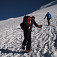 Traverz do sedla medzi vrcholmi Elbrusu