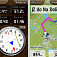 vľavo: navigačná ružica kompasu; vpravo: prehľad navigácie k zvolenej geocache