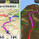 autorouting v Západných Tatrách, vľavo 3D vizualizácia tej istej trasy (foto: Matúš Morong)
