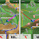 Vľavo navigácia bez autoroutingu v Roháčoch, vpravo mapa z výstupu na Suchý - všimnite si nepresnosť zelenej značky (foto: Matúš Morong)
