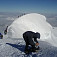 Pohľad z Mont Blancu smerom na cestu späť