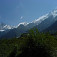 Pohľad s Les Houches smerom na Mont Blanc, ktorý ale nevidno