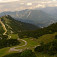 Výhľad na Alpy z lanovky