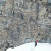 Úvodná časť steny Matterhornu nad chatou Hörnlihütte