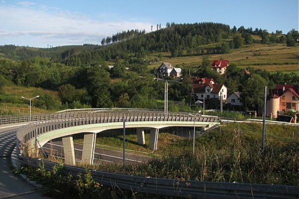 Most v Myte cez diaľnicu na Slovensko