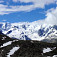 V oblakoch zahalený Piz Bernina