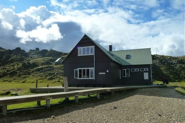 Turistická chata v Landmannalaugar