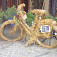 Takýmto slameným bicyklom lákali k posedeniu v jednej záhradnej reštaurácii v Bambergu