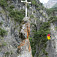 Kríž na skalnej ihle na vrchole Familien Klettersteig